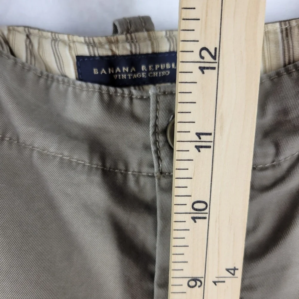 Banana Republic Vintage Chino Pants 36x30 Khaki Y2K Tan Cotton Utility Pockets‎